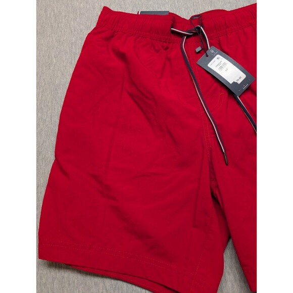 New Tommy Hilfiger Men's Swim Trunks Shorts Red Swimming Small - Picture 2 of 8